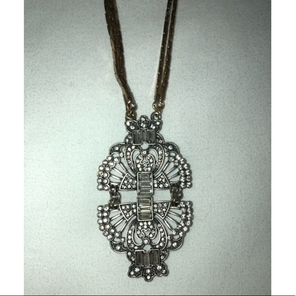 Vintage Anthropologie Gold Pendant Necklace